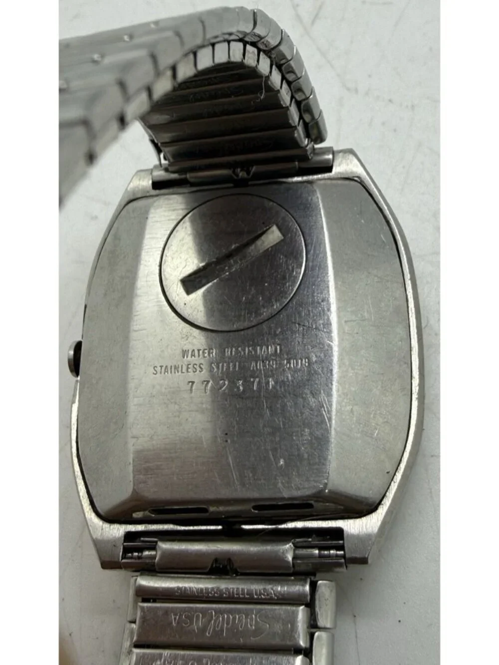Vintage Seiko Quartz LC A039-5019 Men's Digital Watch Spiedel Bracelet Stainless